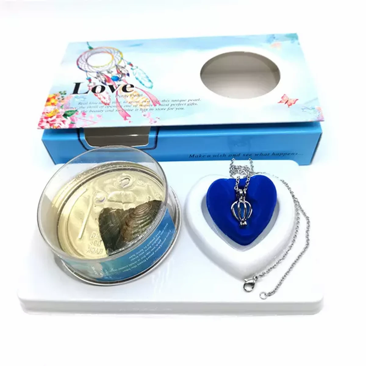 Pearl Necklace (Pearl box with stainless steel With liquid 🦪)