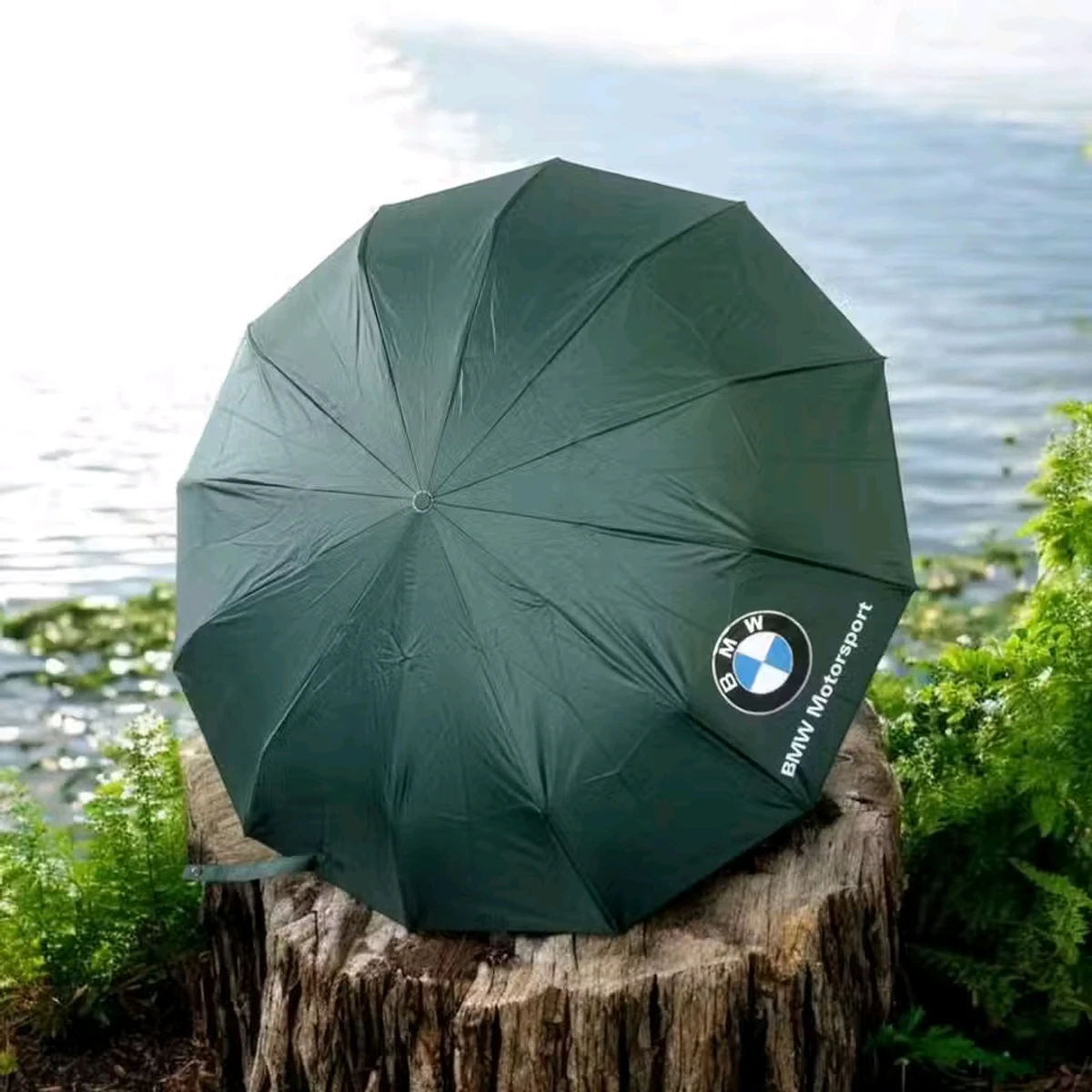 BMW 12 Sticks Auto Open & Close Super Strong Umbrella – 36 Ribs-Green
